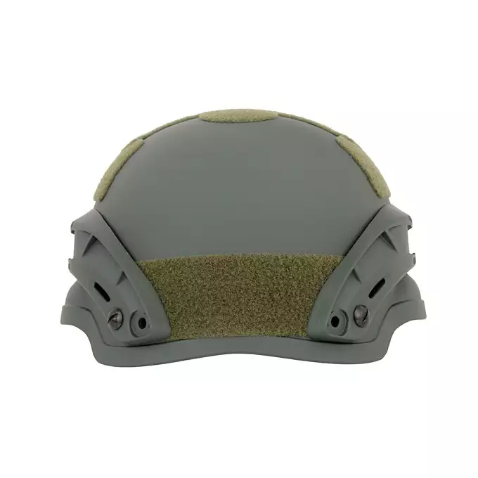 [Zestaw] Ultra lekka replika hełmu Spec-Ops MICH Mid-Cut - Olive [8FIELDS] + Stalowa maska ochronna V.1 - Olive/Skull [WOSPORT]