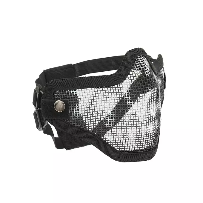 Steel Protective Half Face Mask V.1 - Black/Skull [CS]
