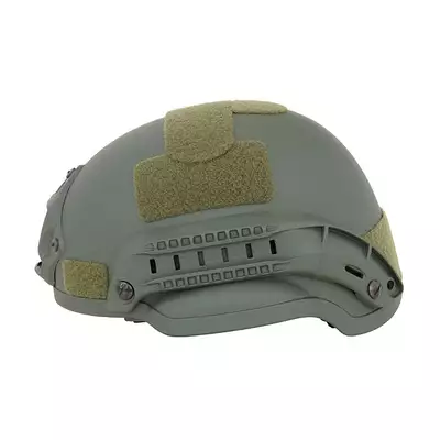 [Zestaw] Ultra lekka replika hełmu Spec-Ops MICH Mid-Cut - Olive [8FIELDS] + Stalowa maska ochronna V.1 - Olive/Skull [WOSPORT]