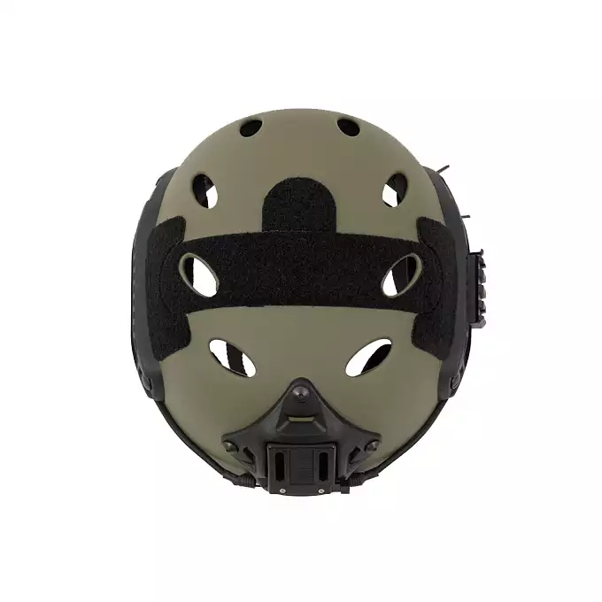 [Zestaw] Replika hełmu FAST PJ (Rozmiar L) - Ranger Green [FMA] + Stalowa maska ochronna V.1 - Olive/Skull [WOSPORT]