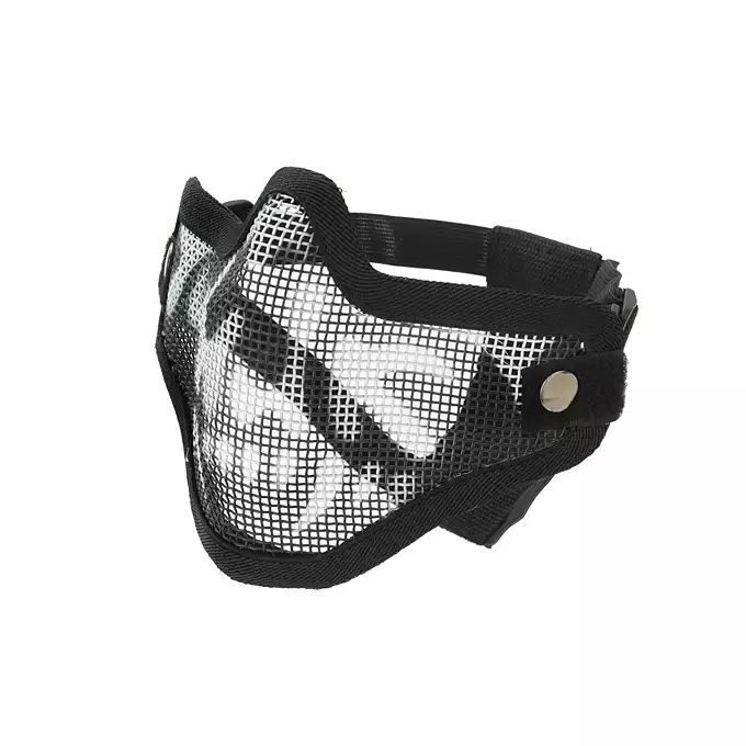 Steel Protective Half Face Mask V.1 - Black/Skull [CS]