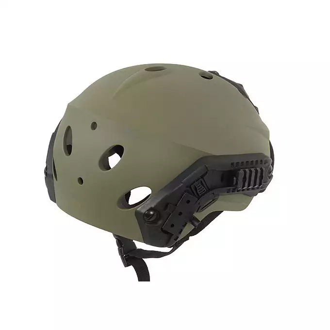 [Zestaw] Taktyczny kask Special Force - Ranger Green [FMA] + Stalowa maska ochronna V.1 - Olive/Skull [WOSPORT]