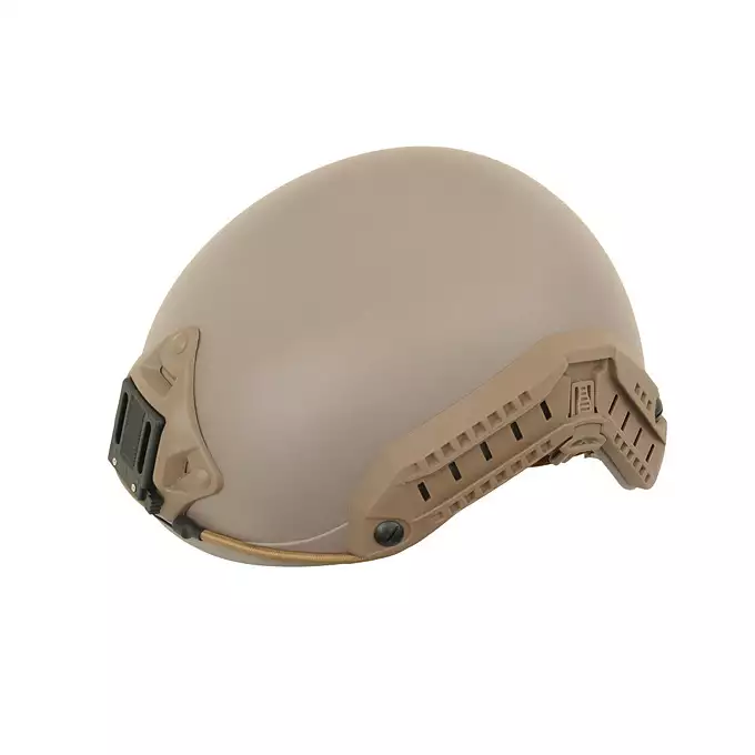 [Zestaw] Replika hełmu FAST Ballistic (Rozmiar L/XL) - Dark Earth [FMA] + Stalowa maska ochronna V.1 - Coyote/Camo [WOSPORT]