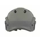 [Zestaw] Replika kasku FAST PJ - Foliage [EM] + Stalowa maska ochronna V.1 - Olive/Skull [WOSPORT]