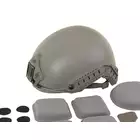 [Zestaw] Replika hełmu FAST Ballistic (Rozmiar L/XL) - Foliage [FMA] + Stalowa maska ochronna V.1 - Olive/Skull [WOSPORT]