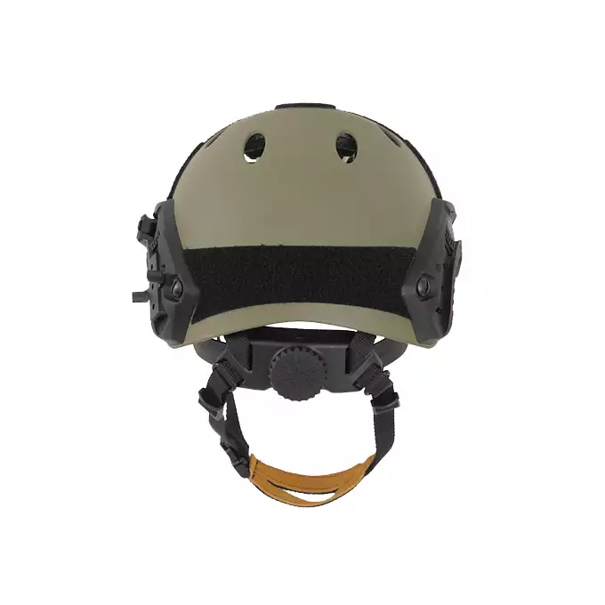 [Zestaw] Replika hełmu FAST PJ (Rozmiar L) - Ranger Green [FMA] + Stalowa maska ochronna V.1 - Olive/Skull [WOSPORT]