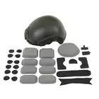 [Set] FAST Ballistic Helmet Replica (L/XL Size) - Black [FMA] + Steel Protective Half Face Mask V.1 - Black/Skull [WOSPORT]