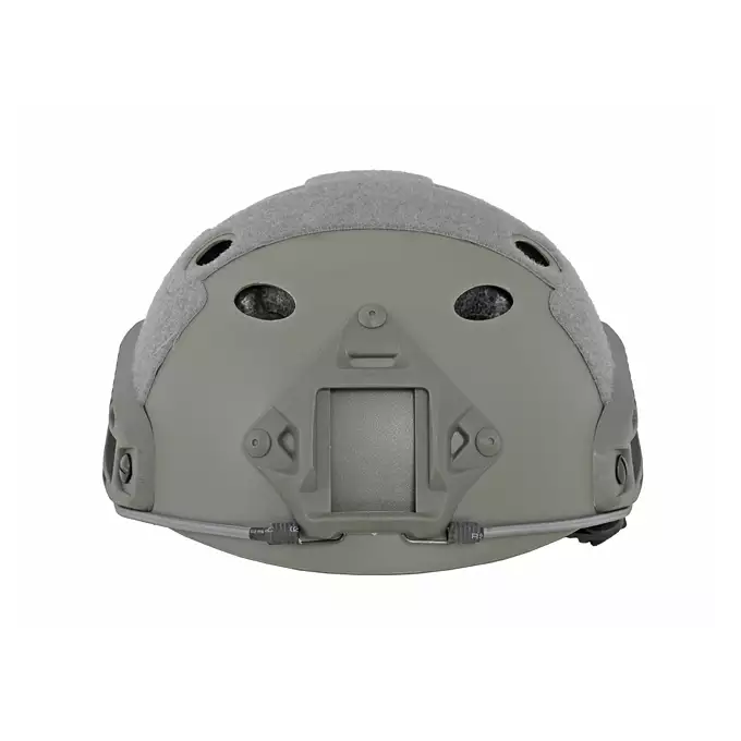 [Zestaw] Replika kasku FAST PJ - Foliage [EM] + Stalowa maska ochronna V.1 - Olive/Skull [WOSPORT]