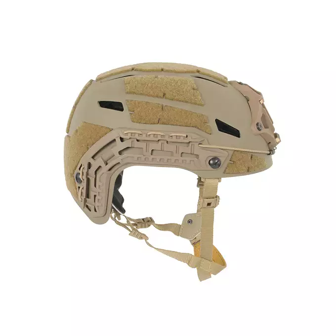 [Zestaw] Kask Spec-Ops nowej generacji - Tan [FMA] + Stalowa maska ochronna V.1 - Coyote/Camo [WOSPORT]