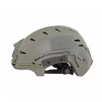 [Zestaw] Replika kasku EXF - Foliage [EM] + Stalowa maska ochronna V.1 - Olive/Skull [WOSPORT]