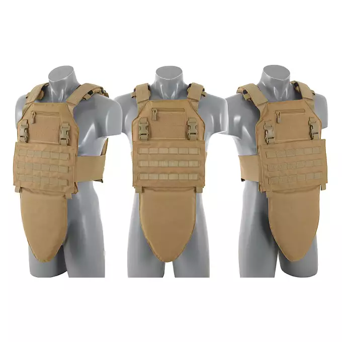 [Zestaw] Jump Plate Carrier V2 (Duży Rozmiar) - Coyote [8FIELDS] + Osłona podbrzusza do kamizelki - Coyote [8FIELDS]