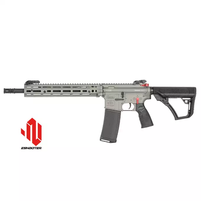 [Zestaw] Replika Daniel Defense M4A1 RIII 14.5" Eshooter ETU - Grey [EMG] + Magazynek Lancer L5 AWM 5.56 na 190 Kulek do M4/AR15 [EMG]