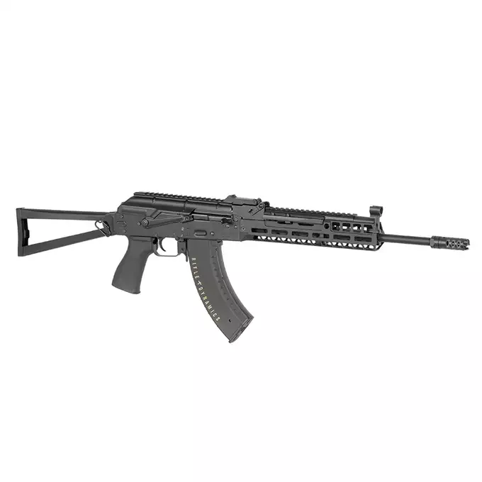 [Zestaw] Replika Karabinka Rifle Dynamics RD-701 Eshooter ETU [EMG] + Magazynek mid-cap na 150 kulek do serii AKM - black [CYMA]