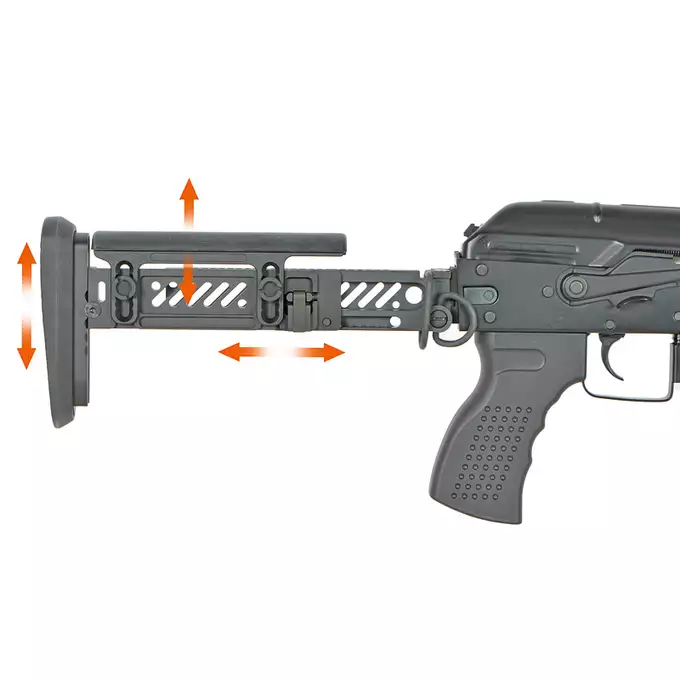 [Zestaw] CM.113B Replika Karabinka AKS-74U Tactical Eshooter ETU [CYMA] + Magazynek Mid-Cap do AK74/AK-105 [CYMA]