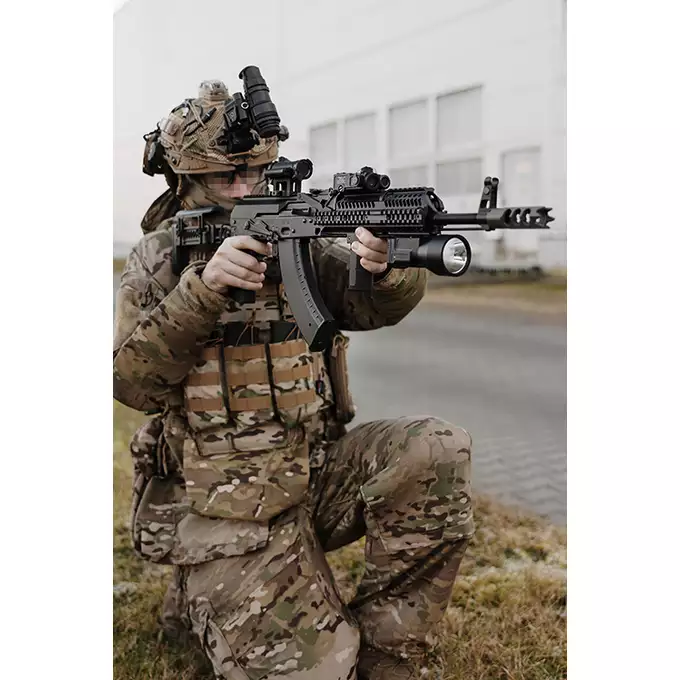[Zestaw] CM.113 Replika Karabinka taktycznego AK47/AKM Eshooter ETU [CYMA] + Magazynek mid-cap na 150 kulek do serii AKM - black [CYMA]