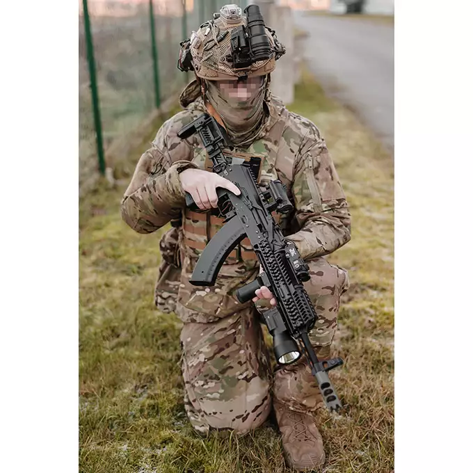 [Zestaw] CM.113 Replika Karabinka taktycznego AK47/AKM Eshooter ETU [CYMA] + Magazynek mid-cap na 150 kulek do serii AKM - black [CYMA]