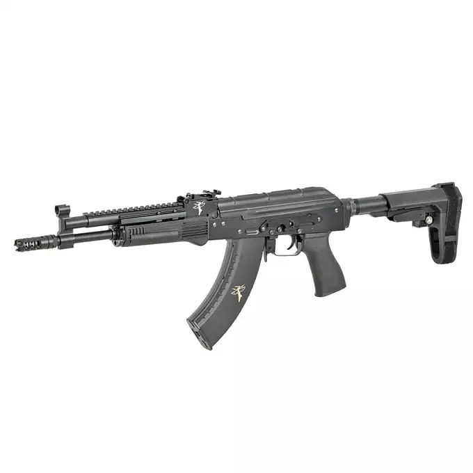 [Zestaw] Replika Karabinka Rifle Dynamics RD-704P Eshooter ETU [EMG] + Magazynek mid-cap na 150 kulek do serii AKM - black [CYMA]