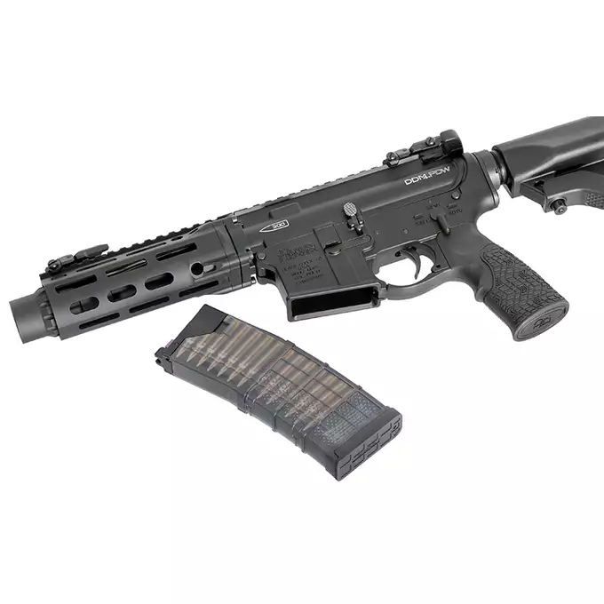 [Zestaw] Replika gazowa karabinka Daniel Defense DDM4PDW - Black [EMG] + Adapter P30 HPA MWS do Magazynków M4/AR15 [Army Armament]