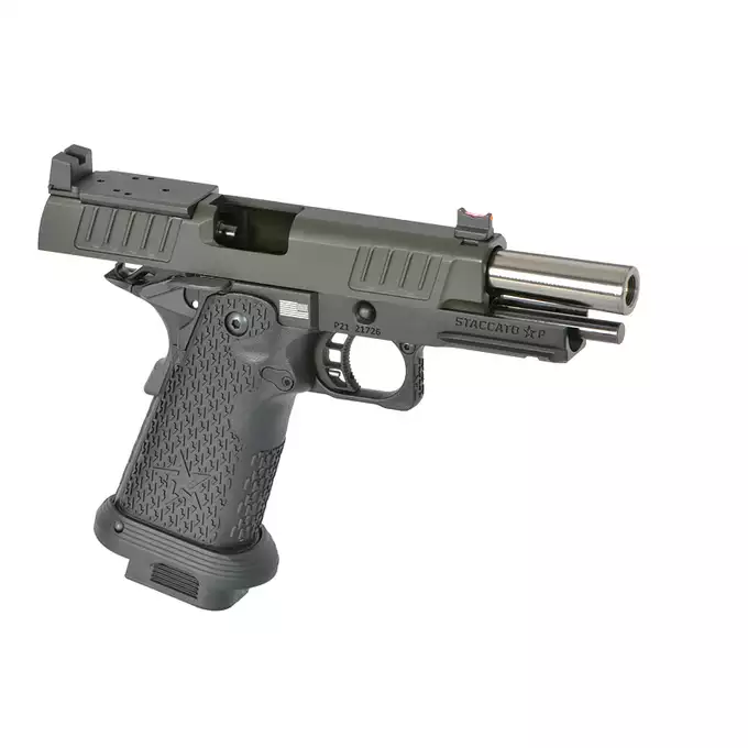 [Zestaw] Replika Pistoletu Staccato 2011 P Licencjonowany przez EMG - Black [6MMPROSHOP] + Konwersja HPA do Pistoletów Hi-Capa na Magazynki M4/AR15 [Army Armament]