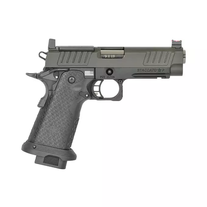 [Zestaw] Replika Pistoletu Staccato 2011 P Licencjonowany przez EMG - Black [6MMPROSHOP] + Konwersja HPA do Pistoletów Hi-Capa na Magazynki M4/AR15 [Army Armament]