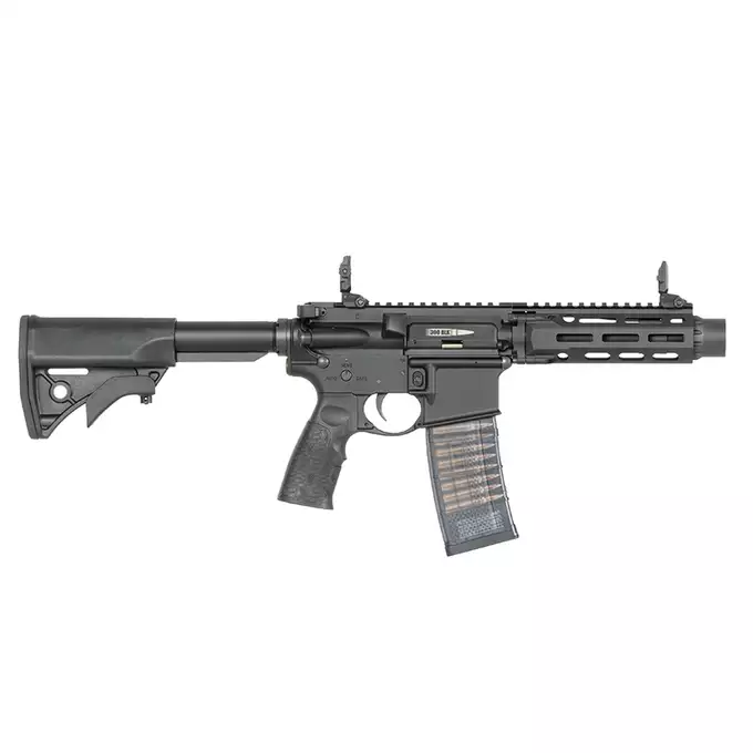 [Zestaw] Replika gazowa karabinka Daniel Defense DDM4PDW - Black [EMG] + Adapter P30 HPA MWS do Magazynków M4/AR15 [Army Armament]