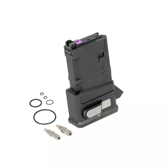 [Zestaw] Replika Gazowa Karabinka M4A1 10.5" CQB - Black [CGS] + Adapter P30 HPA MWS do Magazynków M4/AR15 [Army Armament]