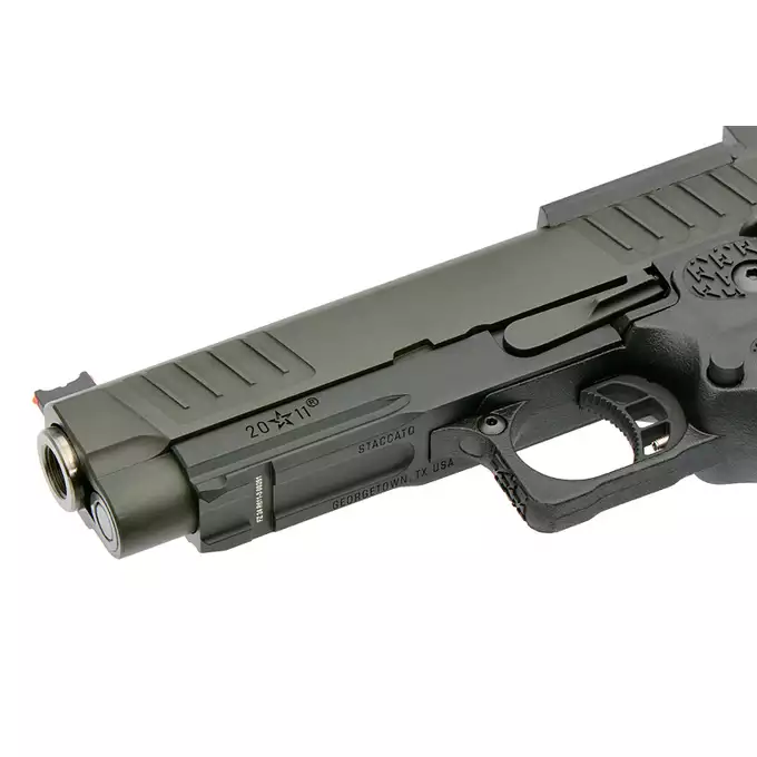 [Zestaw] Replika Pistoletu Staccato 2011 P Licencjonowany przez EMG - Black [6MMPROSHOP] + Konwersja HPA do Pistoletów Hi-Capa na Magazynki M4/AR15 [Army Armament]