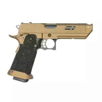 [Zestaw] Replika pistoletu 3355 z systemem Gas Blowback (GBB) - Desert [Golden Eagle] + Konwersja HPA do Pistoletów Hi-Capa na Magazynki M4/AR15 [Army Armament]