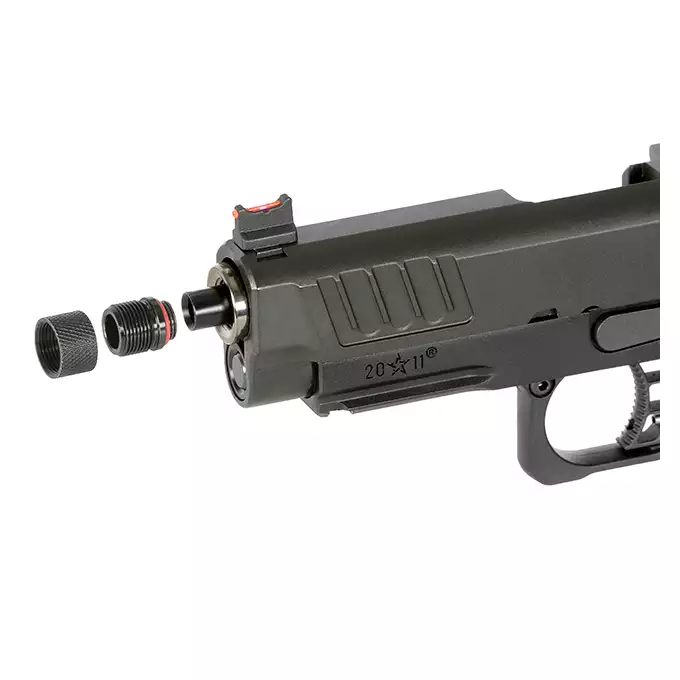 [Zestaw] Replika pistoletu STACCATO 2011 C2 Licencjonowane przez EMG (Upgrade Version) [6mmProShop] + Konwersja HPA do Pistoletów Hi-Capa na Magazynki M4/AR15 [Army Armament]