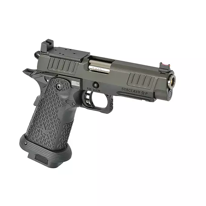 [Zestaw] Replika Pistoletu Staccato 2011 P Licencjonowany przez EMG - Black [6mmProShop] + Magazynek na Green Gaz do R501/R603/R604 [Army Armament]