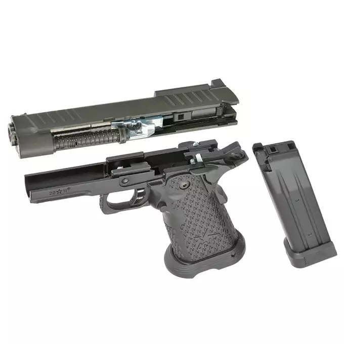 [Zestaw] Replika Pistoletu Staccato 2011 P Licencjonowany przez EMG - Black [6mmProShop] + Magazynek na Green Gaz do R501/R603/R604 [Army Armament]