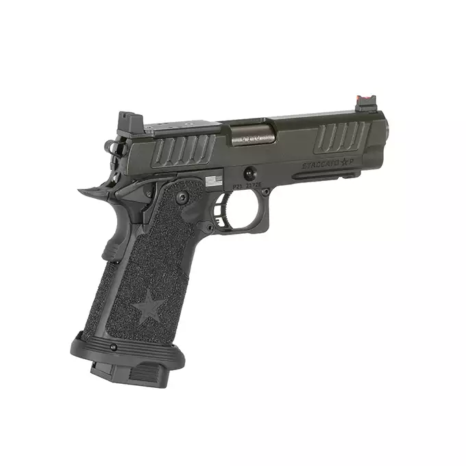[Zestaw] Replika Pistoletu Staccato 2011 P Licencjonowany Przez EMG (Upgrade Version) [6mmProShop] + Magazynek na Green Gaz do R501/R603/R604 [Army Armament]
