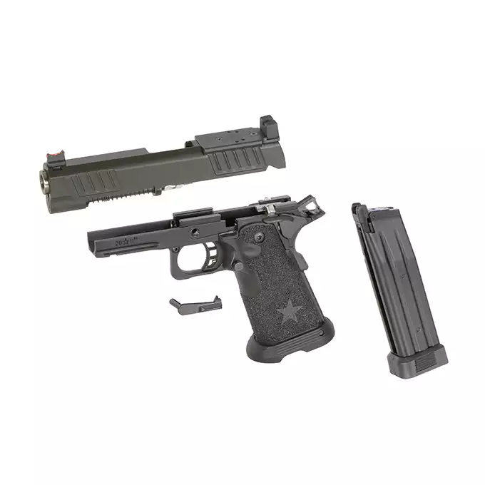 [Zestaw] Replika Pistoletu Staccato 2011 P Licencjonowany Przez EMG (Upgrade Version) [6mmProShop] + Magazynek na Green Gaz do R501/R603/R604 [Army Armament]