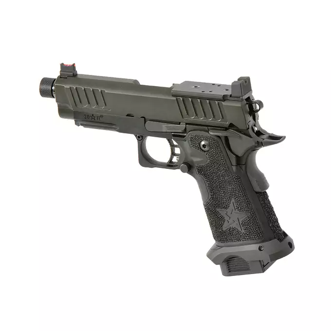 [Zestaw] Replika pistoletu STACCATO 2011 XC Licencjonowane przez EMG - Black [6MMPROSHOP] + Płytka montażowa optyki RMR do Army Staccato [Army Armament]