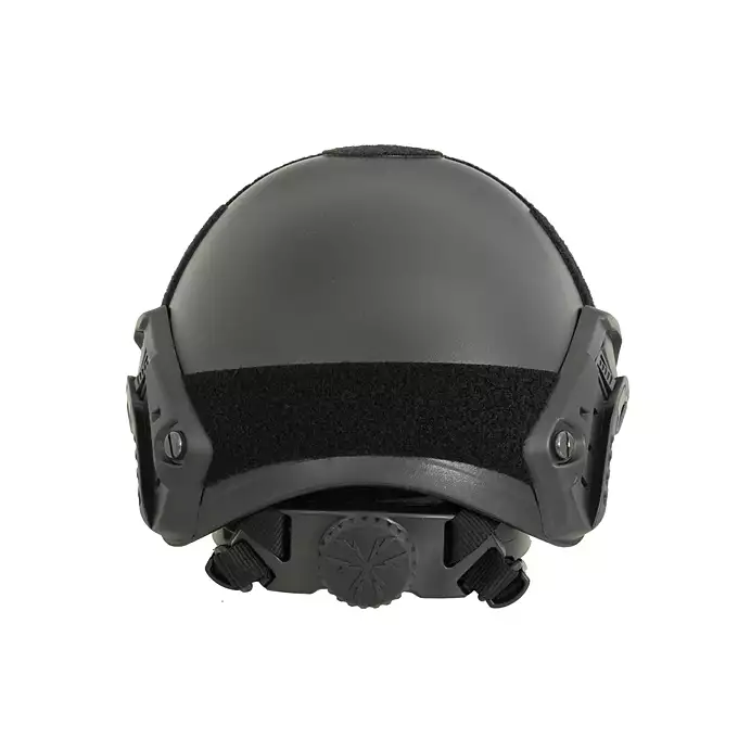 [Zestaw] Replika hełmu FAST MH z szybką regulacją - Black [EM] + Pokrowiec na hełm/kask typu FAST Mod. A - Tan [8FIELDS]