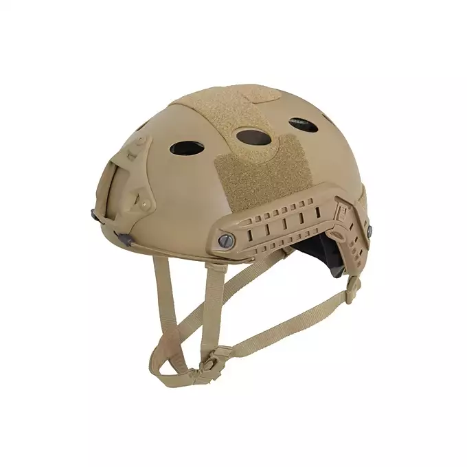 [Zestaw] Replika kasku FAST PJ z szybką regulacją - Coyote [EM] + Pokrowiec na hełm/kask typu FAST Mod. A - Black [8FIELDS]