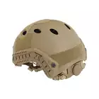 [Zestaw] Replika kasku FAST PJ z szybką regulacją - Coyote [EM] + Pokrowiec na hełm/kask typu FAST Mod. A - Tan [8FIELDS]