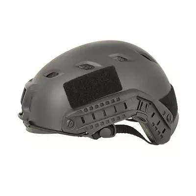 [Zestaw] Replika kasku FAST BJ - Black [EM] + Pokrowiec na hełm/kask typu FAST Mod. A - Black [8FIELDS]