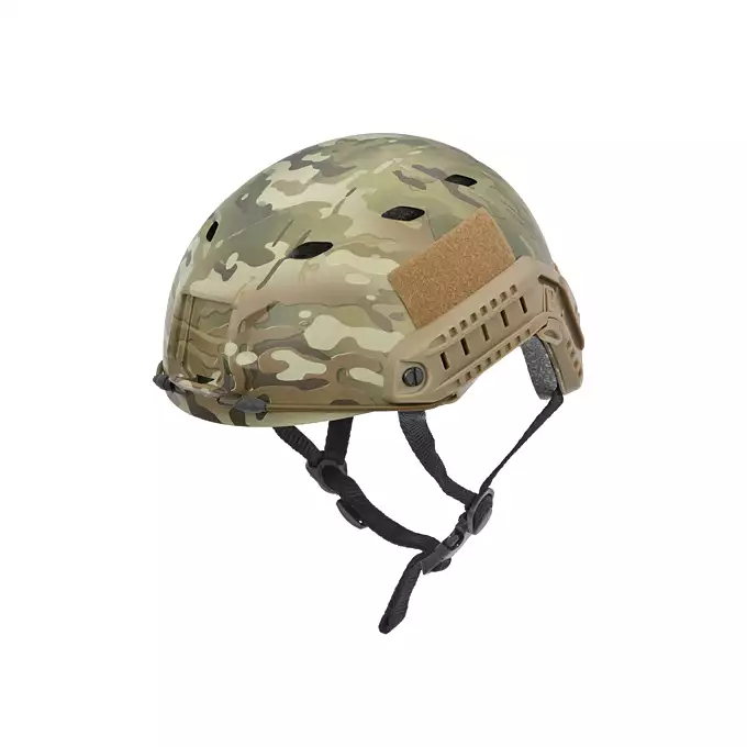 [Zestaw] Replika kasku FAST BJ - Multicamo [EM] + Pokrowiec na hełm/kask typu FAST Mod. A - Black [8FIELDS]
