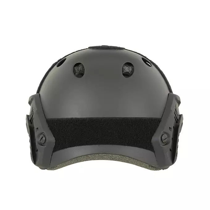 [Zestaw] Replika kasku FAST PJ - Black [EM] + Pokrowiec na hełm/kask typu FAST Mod. A - Black [8FIELDS]