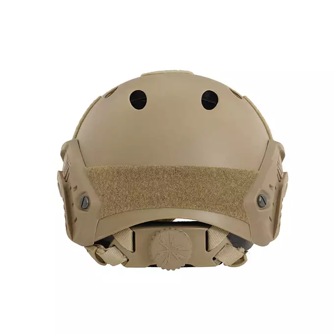 [Zestaw] Replika kasku FAST PJ z szybką regulacją - Coyote [EM] + Pokrowiec na hełm/kask typu FAST Mod. A - Tan [8FIELDS]