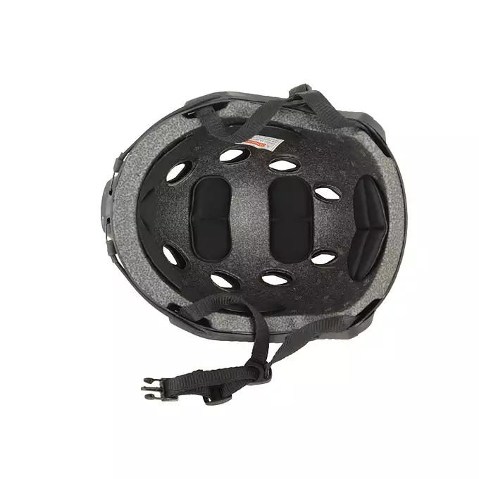 [Zestaw] Replika kasku FAST BJ - Black [EM] + Pokrowiec na hełm/kask typu FAST Mod. A - Tan [8FIELDS]