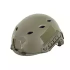 [Zestaw] Replika kasku FAST BJ - Ranger Green [EM] + Pokrowiec na hełm/kask typu FAST Mod. A - Tan [8FIELDS]