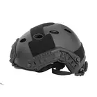 [Zestaw] Replika kasku FAST PJ z szybką regulacją - Black [EM] + Pokrowiec na hełm/kask typu FAST Mod. A - Tan [8FIELDS]