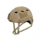 [Zestaw] Replika kasku FAST PJ z szybką regulacją - Coyote [EM] + Pokrowiec na hełm/kask typu FAST Mod. A - Black [8FIELDS]