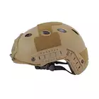 [Zestaw] Replika kasku FAST PJ - TAN [EM] + Pokrowiec na hełm/kask typu FAST Mod. A - Black [8FIELDS]