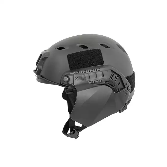 [Zestaw] Replika kasku FAST BJ - Black [EM] + Pokrowiec na hełm/kask typu FAST Mod. A - Tan [8FIELDS]