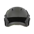 [Zestaw] Replika kasku FAST BJ - Black [EM] + Pokrowiec na hełm/kask typu FAST Mod. A - Black [8FIELDS]