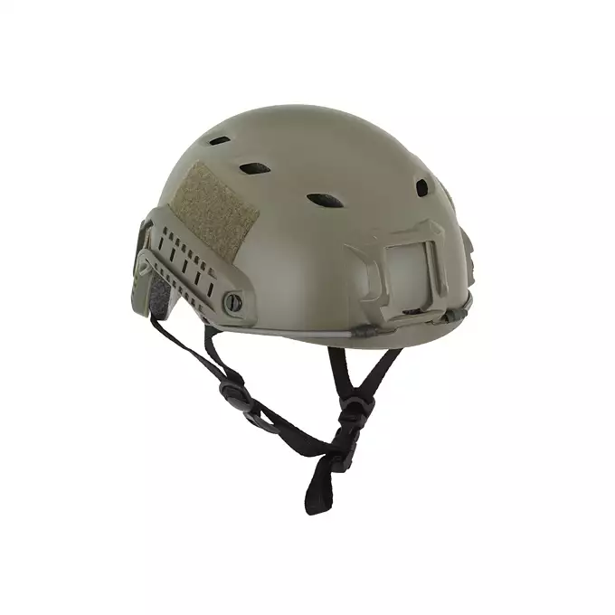 [Zestaw] Replika kasku FAST BJ - Ranger Green [EM] + Pokrowiec na hełm/kask typu FAST Mod. A - Black [8FIELDS]