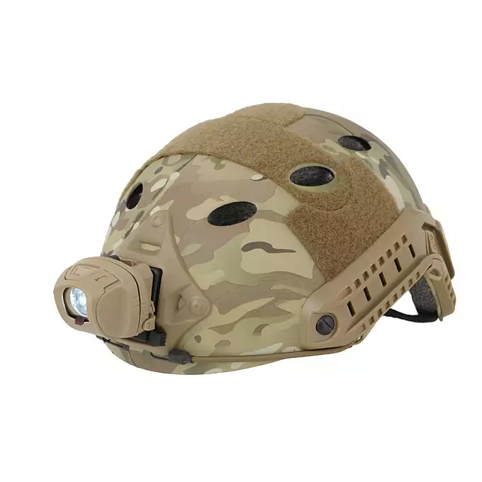 [Zestaw] Replika kasku FAST PJ - Black [EM] + Pokrowiec na hełm/kask typu FAST Mod. A - Tan [8FIELDS]